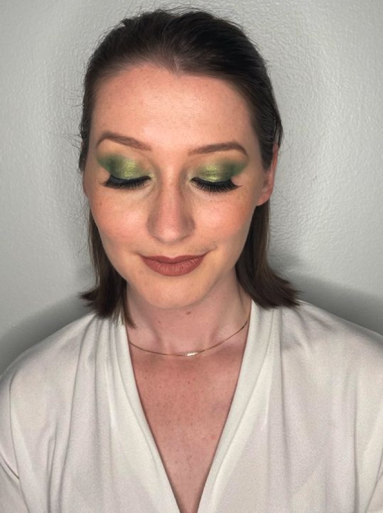 Green smoky eye, another angle