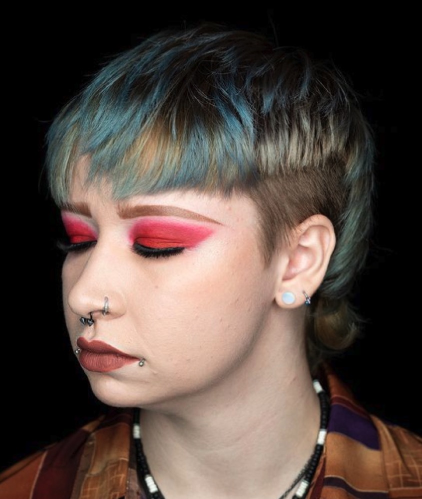 Bold pink and red creative eye